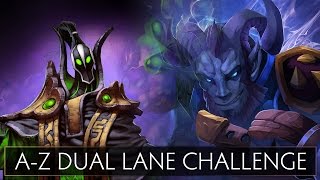 Dota 2 AZ Dual Lane Challenge  Rikimaru and Rubick [upl. by Lirva]