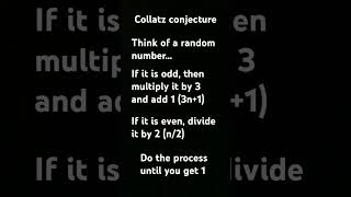 Collatz conjecture [upl. by Valma]