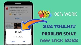 sim toolkit error in notification off kaise kare  How to remove sim toolkit on Airtel 2022 [upl. by Goddart]