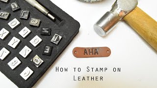 How I stamp on leather at home without fancy tools  Leather stamping [upl. by Hauck590]