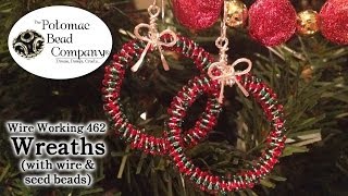 Make Wire amp Seed Bead Wreaths [upl. by Evadnee982]