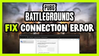 How to FIX PUBG BATTLEGROUNDS Connection  Server Error [upl. by Thanh346]