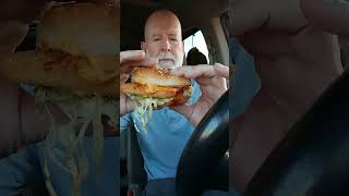 Arbys fish sandwich review and taste test I think I made a mess [upl. by Ronym]