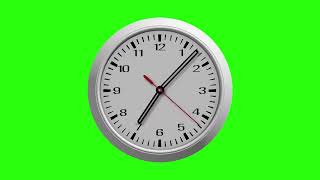 Rotating Clock  Green Background Video  100 Non Copyright  HD Quality video [upl. by Ebneter302]