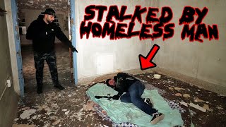 TERRIFYING HOMELESS MAN STALKING ME IN ABANDONED FAIRFIELD HOSPITAL COPS SHOWED UP [upl. by Bible]