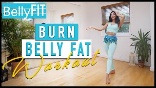 Belly Dance Fitness  Burn Belly Fat Fast  13 min Sweat Workout [upl. by Gnouhc]