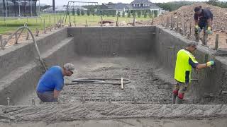 Shotcrete timelapse of a pool shell construction [upl. by Inattyrb829]