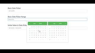 Datepicker amp Date Picker Range [upl. by Fairweather]