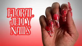 Floral Jelly Nails feat bornprettyofficial Gel Polish [upl. by Alver]