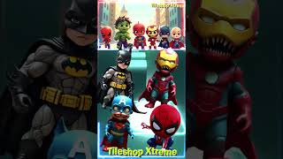 Team Avengers Part 2 Spiderman🆚 Batman🆚 Ironman🆚 Captain America Transform coffindance tileshop [upl. by Neuburger]