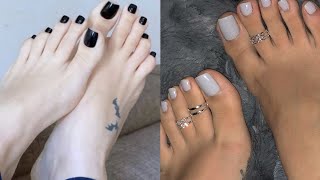 Excellent designs of shiny toe nails art design ideasLatest pedicure nail colors for women of 2024 [upl. by Alyks]