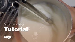 Coffee Tutorials  Master microfoam milk texturing at home like a pro  Sage Appliances UK [upl. by Nevyar]