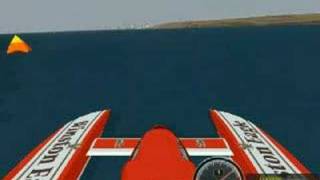 rFactor Hydroplane Mod 32907 Onboard [upl. by Akinek610]