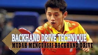 Backhand Drive Table Tennis  Teknik Backhand Drive Tenis Meja [upl. by Aneehsyt411]