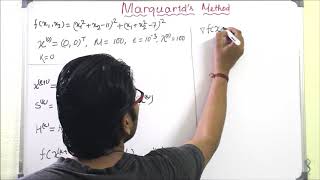 Lecture 49  Marquardts Method Example Problem  Multivariable Optimization [upl. by Zerk]