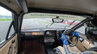 Alfa 105 vs 116 coupe duel  wet Silverstone [upl. by Lenka]