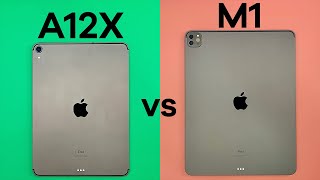 Apple M1 vs A12X Bionic Speed Test  iPad Pro 2021 vs iPad Pro 2018 [upl. by Nae]