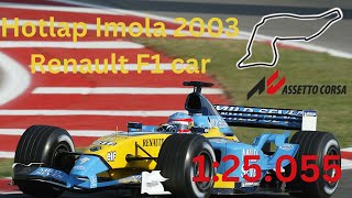 Hotlap in 2003 Reanult F1 car on Imola no assists [upl. by Kaiulani667]