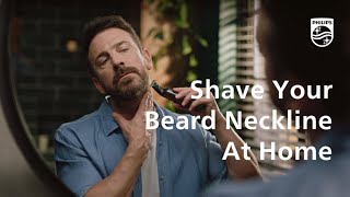 Shaping Your Beard Neckline The Easy Way  Philips [upl. by Eelorac]