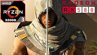 Assassins Creed Origins on RX 580  Ryzen 3 3200G  1080P [upl. by Trebuh619]