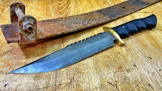 Making A Bowie Knife From An Old Spring [upl. by Igig]