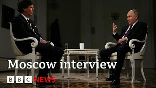 Putin tells Tucker Carlson Russia has no interest in invading Nato countries  BBC News [upl. by Edrock]