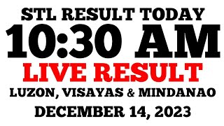 STL Result Today 1030AM Draw December 14 2023 Thursday STL LIVE Result Luzon Visayas and Mindanao [upl. by Ciredec947]