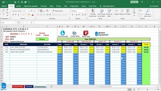 Formato Planilla Control Horario Personal Excel  Control de Asistencia de Personal en Excel [upl. by Tav]