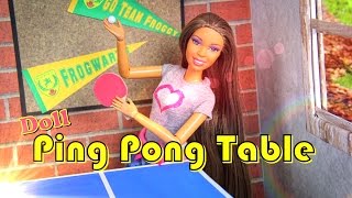 DIY  How to Make a Doll Ping Pong Table  Handmade  Doll  Crafts [upl. by Emerej]