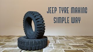 How to make a simple jeep tyre  tyre making  miniature  handmade [upl. by Larrisa]