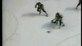 Claude Lemieux suckerpunches Brett Lindros [upl. by Greenlee222]