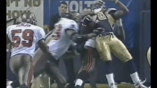 Warren Sapp BODY SLAMS Marshall Faulk  2001 Bucs vs Rams [upl. by Angele]