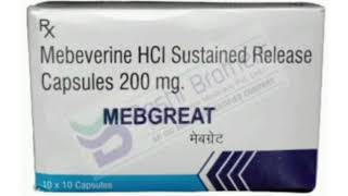 MEBGREAT Capsule Mebeverine HCI Sustained Release Capsules 200 mg [upl. by Giovanni]