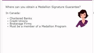 Medallion Signature Guarantees [upl. by Groveman]