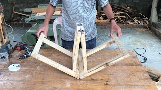 Great Woodworking Plan  How To Build A Compact Folding Table Saves Your Home Space  DIY [upl. by Manon]