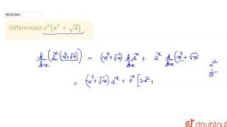 Differentiate  exx3 sqrtx [upl. by Attenwad154]