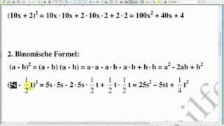 MatheHilfe Die binomischen Formeln auf wwwmathehilfende [upl. by Abdu]