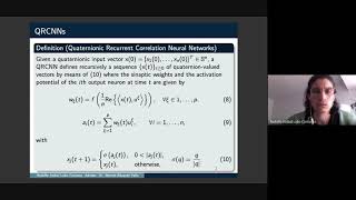 STB04  HypercomplexValued Recurrent Neural Networks and their Dynamics [upl. by Severen329]