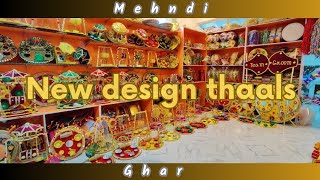 New Mehndi thaal decoration ideas at home❤️  Trending Mehndi Thaal designs  wedding [upl. by Htelimay]