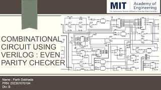 Combinational circuit using Verilog  Even parity checker [upl. by Ileyan365]