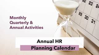 Annual HR Planning Calendar  Annual Calendar of HR Activities [upl. by Verdie484]