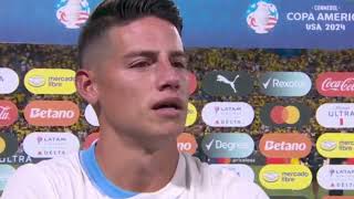 JAMES RODRIGUEZ LLORA TRAS LA CLASIFICACION DE COLOMBIA A LA FINAL DE LA COPA AMERICA [upl. by Alita]