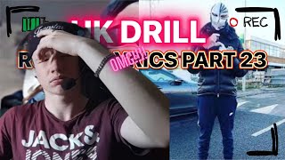 Rudest UK Drill Lyrics Of All Time Reaction [upl. by Zerk]