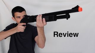 Review CYMA ZM61 Spring Pistol Grip Airsoft Shotgun [upl. by De Witt]