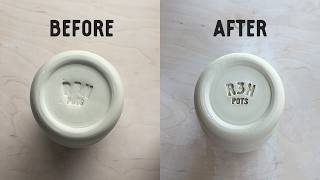 How to Stamp the Bottom of Pottery Pieces [upl. by Frasco]