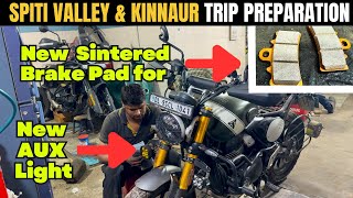 Spiti Valley Ride Preparation Completed  New Aux Light amp Sintered Brake Pad for Scrambler 400 X [upl. by Oirom55]