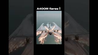 A400M Flares Are just better🗿planes youtubeshorts foryou flare ac130 a400m shorts edit fly [upl. by Ameehs]