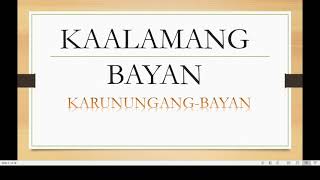 KAALAMANG BAYAN KARUNUNGANG BAYAN Filipino 7 Week 2 Quarter 3 [upl. by Hako]