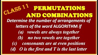 PERMUTATIONS amp COMBINATIONS Determine the number of arrangements of letters of the word ALGORITHM [upl. by Oregolac]