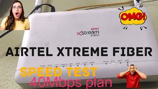 Airtel Xtreme fiber speed test speedtest airtel fiber technology youtube viral viralvideo 🔥🔥 [upl. by Nilpik]